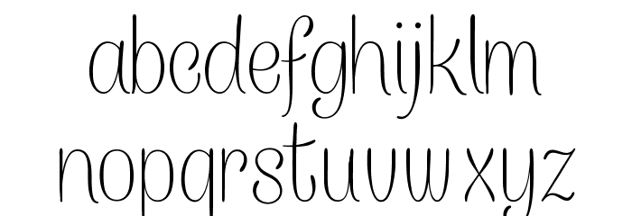 CaneletterSansThinPersonal Font LOWERCASE