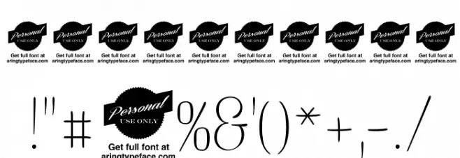 CaneletterScriptThinPersonal Font OTHER CHARS