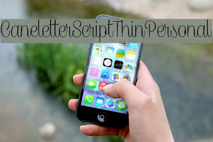 CaneletterScriptThinPersonal Example 1