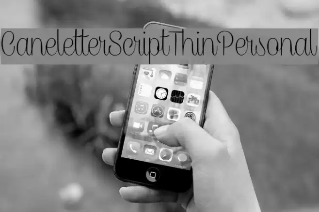 CaneletterScriptThinPersonal Font examples