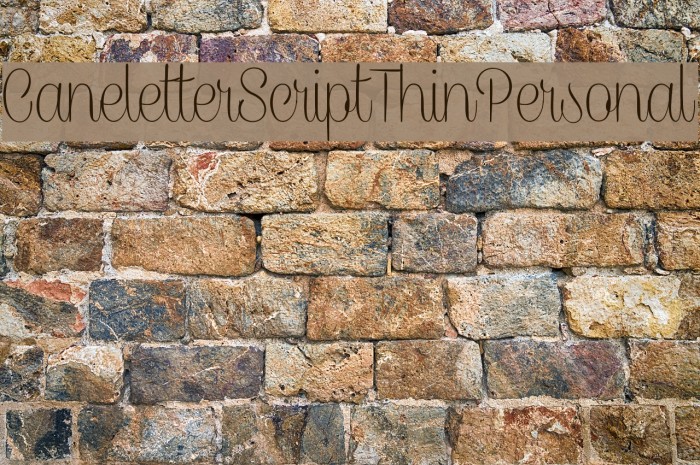 CaneletterScriptThinPersonal Example 2