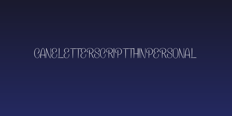 CaneletterScriptThinPersonal Social Header
