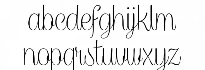 CaneletterScriptThinPersonal फ़ॉन्ट लोअरकेस