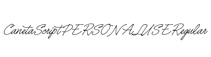 Caneta Script PERSONAL USE Regular  Frei Schriftart Herunterladen