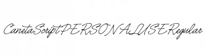 Caneta Script PERSONAL USE Regular  baixar fontes gratis