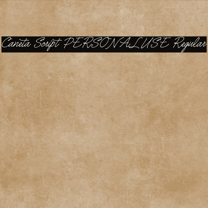 Caneta Script PERSONAL USE Regular Example 3