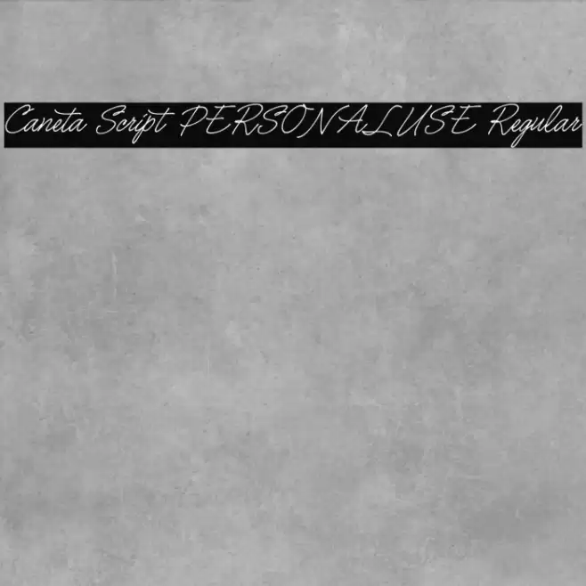 Caneta Script PERSONAL USE Regular Font examples
