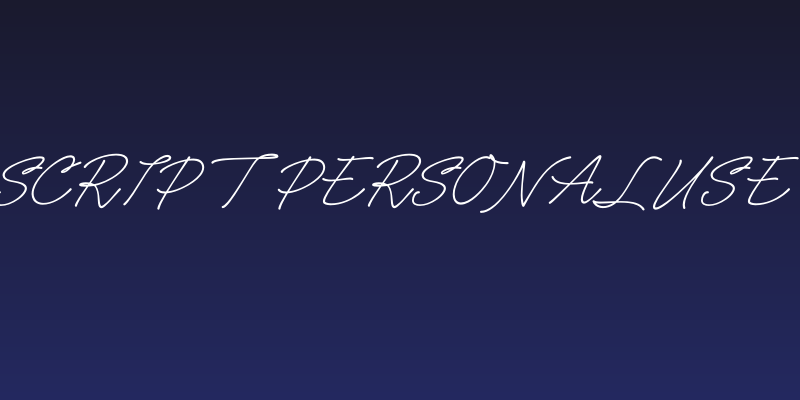 Caneta Script PERSONAL USE Regular Social Header