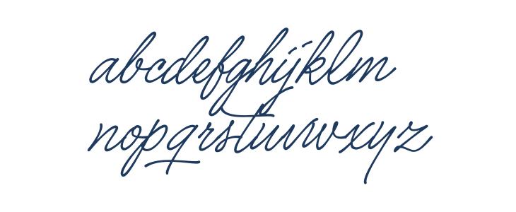 Caneta Script PERSONAL USE Regular Lowercase