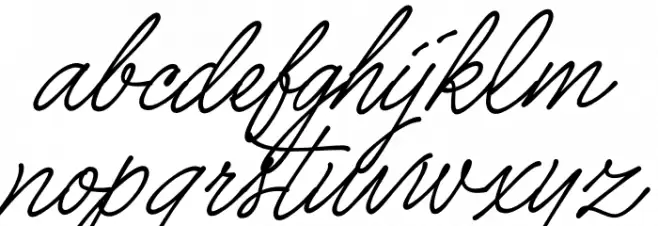 Caneta Script PERSONAL USE Regular Polices MINUSCULES