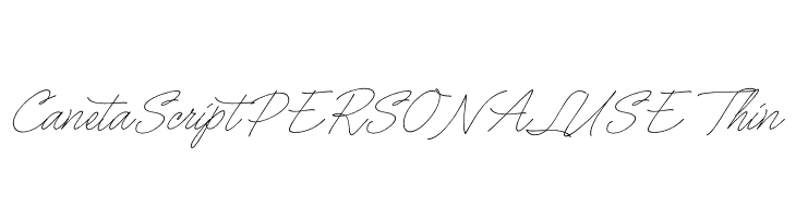 Caneta Script PERSONAL USE Thin  Fuentes Gratis Descargar