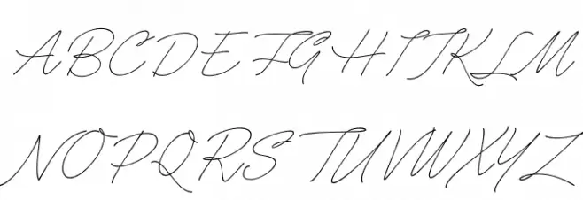 Caneta Script PERSONAL USE Thin Schriftart Groß