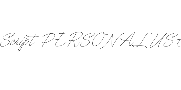 Caneta Script PERSONAL USE Thin Logo