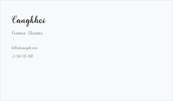 Cangkhoi Business Card