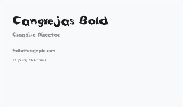 Cangrejas Bold Business Card
