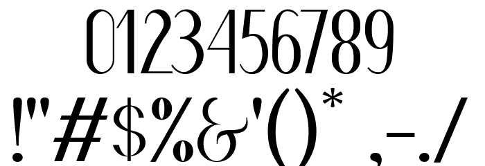 Caniago Font OTHER CHARS
