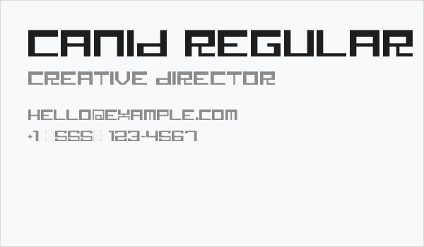 Canid Regular Business Card