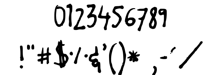 Canidae Hand Font OTHER CHARS