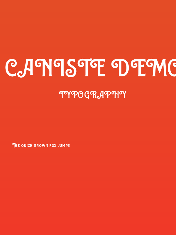 Caniste Demo Semibold Poster