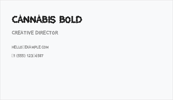 Cannabis Bold Business Card