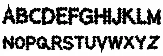 Cannabis Bold Schriftart Kleinbuchstaben