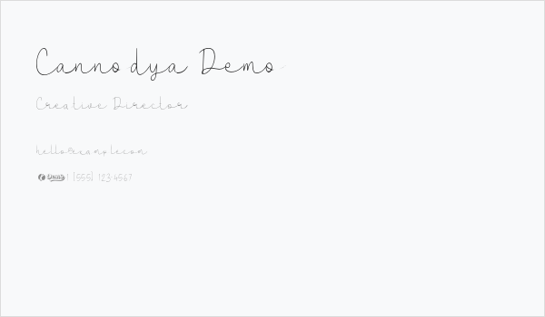 Cannodya Demo Business Card