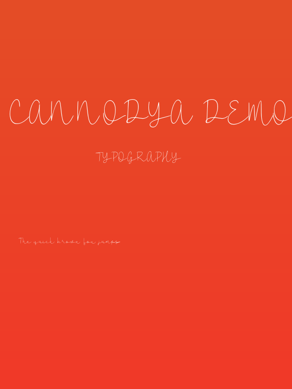 Cannodya Demo Poster