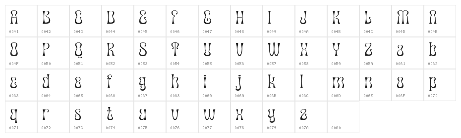 CanobisFree-Regular Character Map