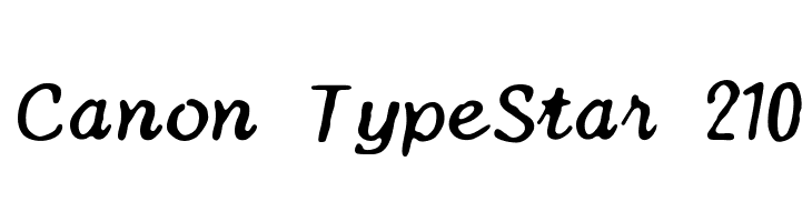 Canon TypeStar 210  les polices de caractères gratuit tlcharger