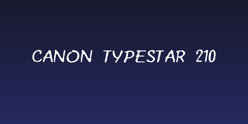 Canon TypeStar 210 Social Header
