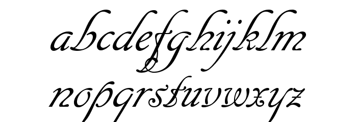 Cansellarist Font LOWERCASE
