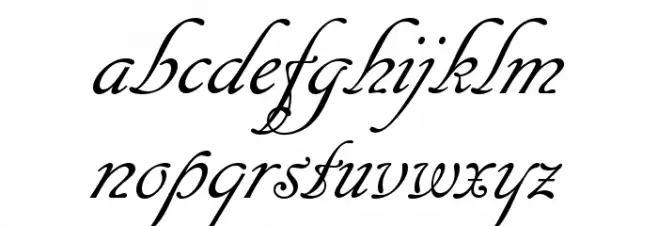 Cansellarist Font LOWERCASE