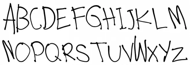 Can't Write 字体 大写