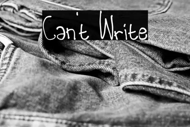 Can't Write 字体 examples