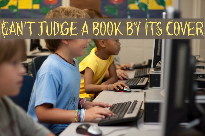 Can't judge a book by its cover Font examples