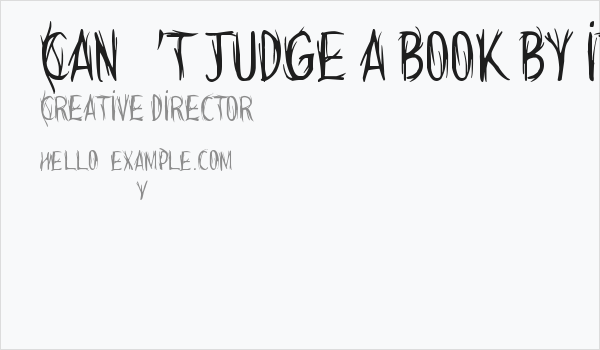 Can't judge a book by its cover Business Card