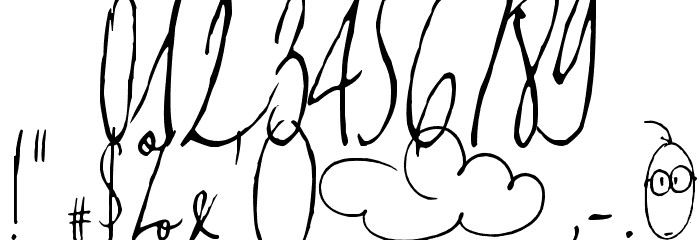 Can't write quickly in winter Font OTHER CHARS