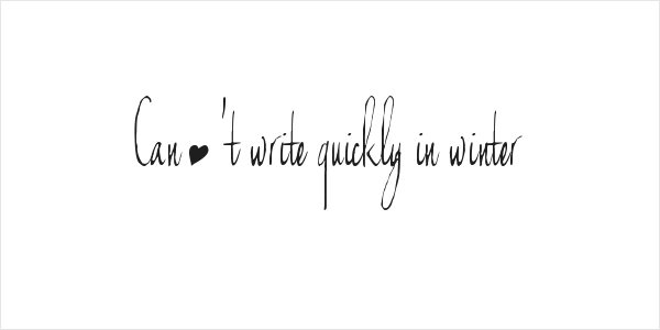 Can't write quickly in winter Logo