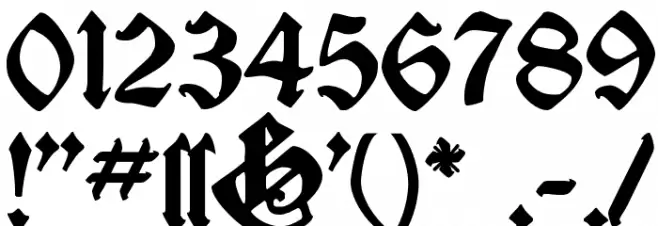 CantaraGotica Font OTHER CHARS