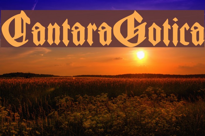 CantaraGotica Font examples