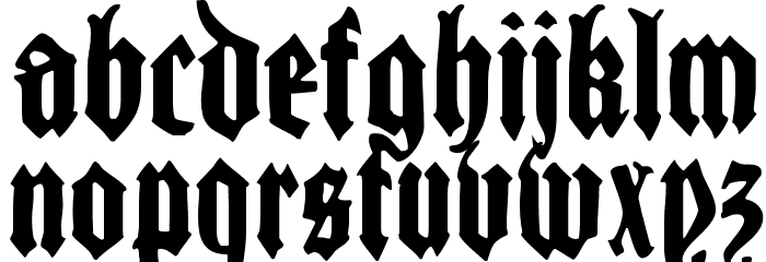 CantaraGotica Font LOWERCASE