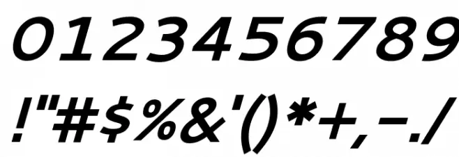 Cantarell Bold Oblique Font OTHER CHARS