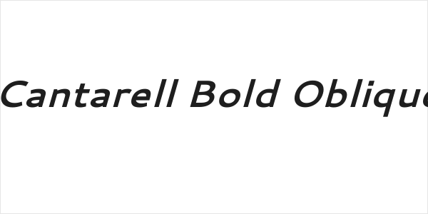 Cantarell Bold Oblique Logo