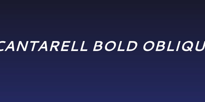 Cantarell Bold Oblique Social Header