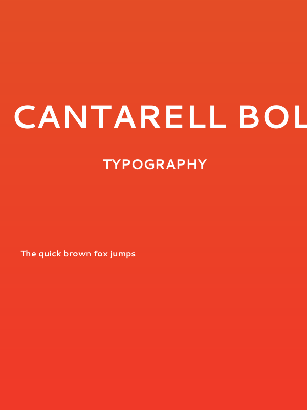 Cantarell Bold Poster