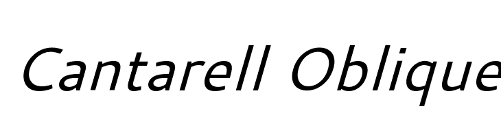 Cantarell Oblique Font