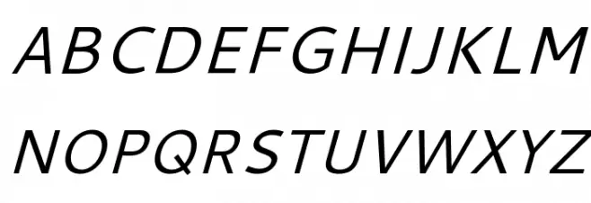 Cantarell Oblique フォント 大文字