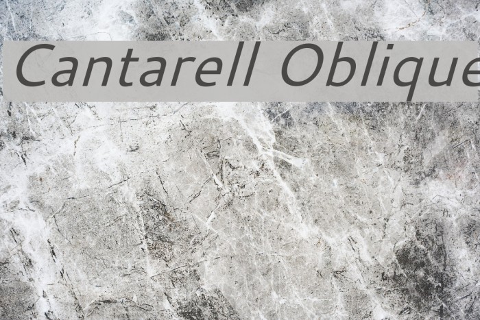 Cantarell Oblique Font examples