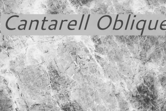 Cantarell Oblique Font examples