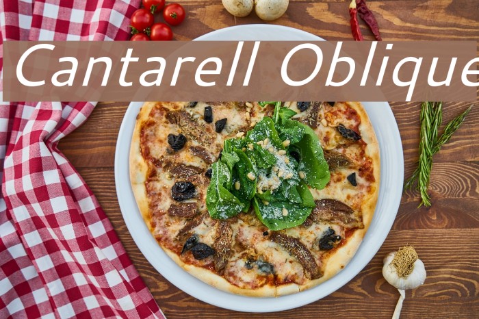 Cantarell Oblique Font examples
